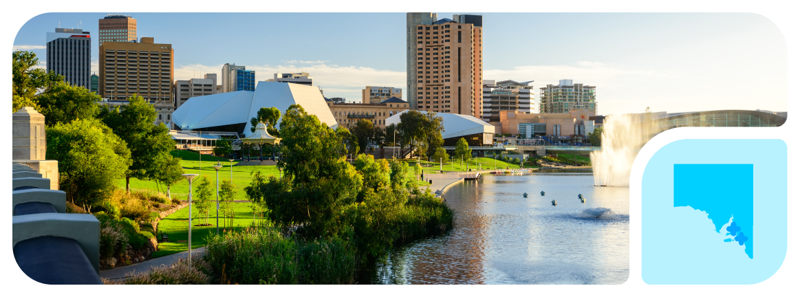 Photo of downtown Adelaide, where The CareSide provides the best home care in SA.