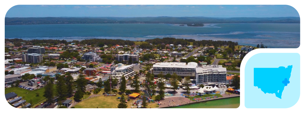 Panoramic photo of Central Coast, where The CareSide provides the best home care in New South Wales.