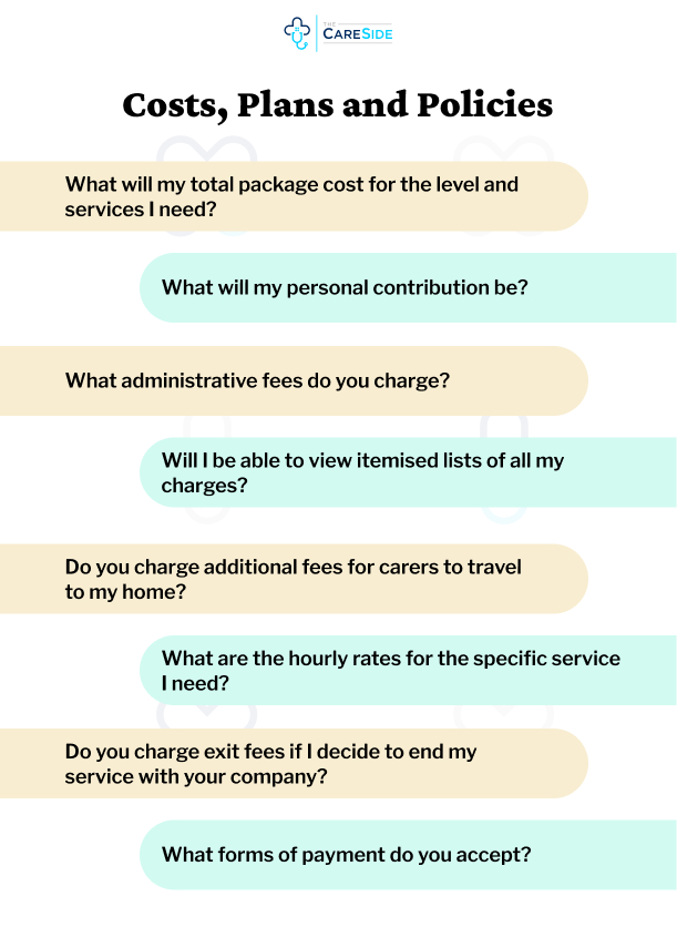 Questions to ask home care providers