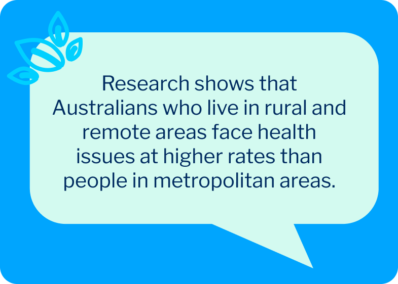 Rural home care access is limited, and Australians who live in remote areas face health issues at higher rates