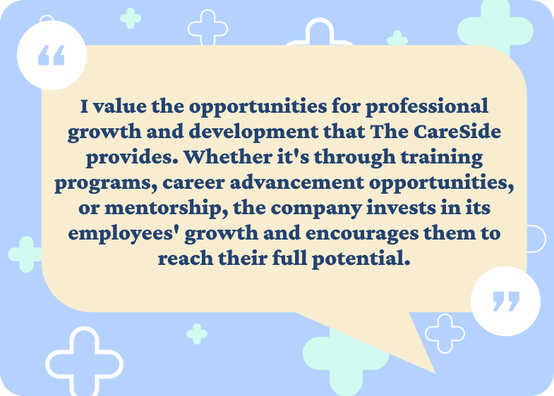 Meet our team: Su Liu explains her career advancement at The CareSide and how the company invests in its employees.