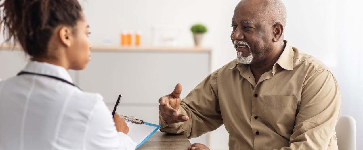 Man creating a shortlist of home care providers