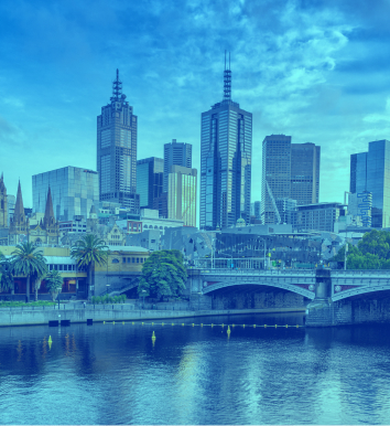 A photograph of Melbourne.