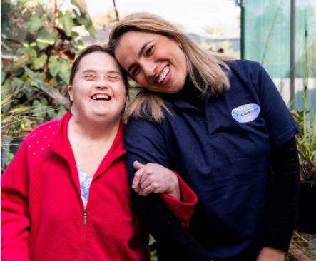 NDIS recipient with support worker